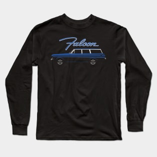 Blue 65 Falcon 2 door wagon Long Sleeve T-Shirt